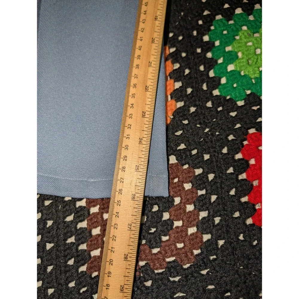 Vintage Scandia Woods Business Pants 1970s Polyester Blue Size‎ 35x25.5